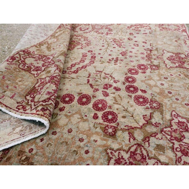 Galerie Shabab Collection Early 20th Century Persian Lavar Kerman Throw Rug For Sale In New York - Image 6 of 6