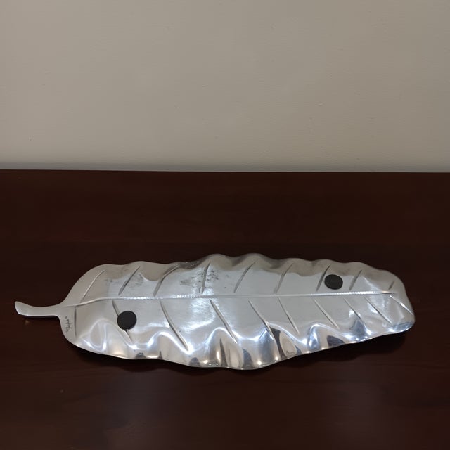 Mid Century Modern Leaf Relish Serving Tray by Julia Knight For Sale - Image 4 of 7