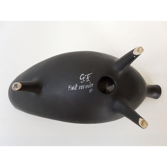 1950s Zoomorphic Ceramic Fruit Bowl by Gabriel Fourmaintraux Desvres, 1950 For Sale - Image 5 of 8