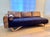 1960's MCM 2-Piece Sectional Sofa Reupholstered in a Luxuriously Soft Black Chenille and a Burnt Orange/Tan/Brown Paisley Cotton Fabric For Sale - Image 11 of 12