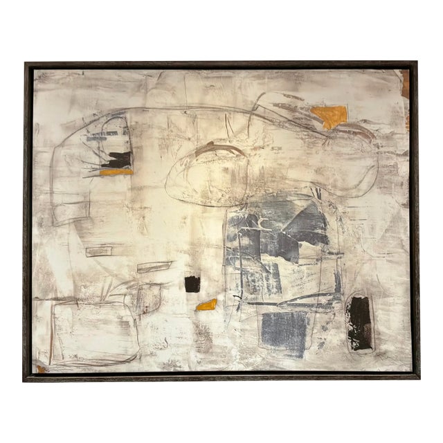 Revelation Abstract Modern Boom Town Framed Giclee on Canvas For Sale