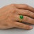 Metal Men’s Green Onyx Ring With Arabic Calligraphy Design, Size 7.5 For Sale - Image 7 of 7