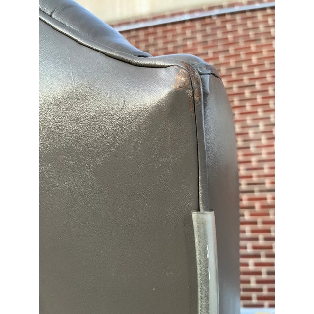 Traditional Wingback Executive Chair From Leathercraft For Sale In Denver - Image 6 of 13