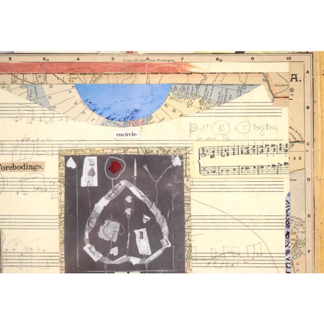 1990s 1990s "From Grief I Cannot Measure" Mixed-Media Collage Composition by Graham Moody, Framed For Sale - Image 5 of 12