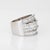 1970s 3.48ct Diamond Cigar Band Sz 8.25 Ring Mixed Cuts 18k White Gold Fine Jewelry For Sale - Image 4 of 6