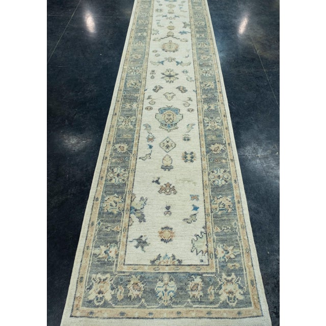 Turkish Oushak Runner Rug 2'9" x 16'3" #17722 Explore a curated collection of hallway runners, wool rugs, and handmade...