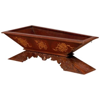 1950s Burmese Vintage Prayer Book Holder with Shape and Carved Base For Sale