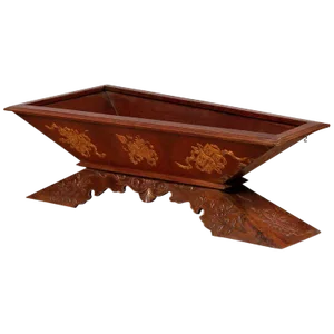 1950s Burmese Vintage Prayer Book Holder with Shape and Carved Base