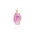 Raw-Cut Bezel Set 3.29ct Pink Tourmaline Slice Pendant in 14k Yellow Gold For Sale - Image 9 of 15