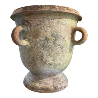 19th Century Large Terra Cotta Jardiniere With Handles For Sale