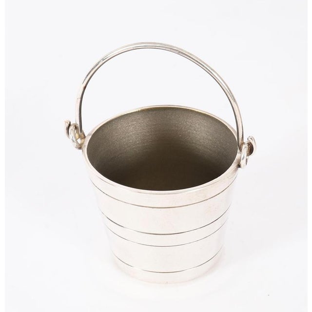 Metal Antique Silver Plated Frosted Crystal Barrel Dispensers and Tot Pails, 1800s, Set of 6 For Sale - Image 7 of 16