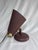 Vintage Mid Century Modern Atomic Cone Chocolate Brown Metal & Brass Finish Plug-in Desk Lamp For Sale - Image 4 of 11