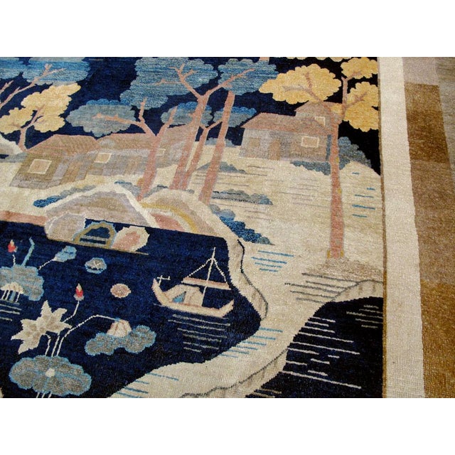 1920s Galerie Shabab Collection Early 20th Century Chinese Peking Carpet For Sale - Image 5 of 9