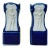 Neoclassical Petite Cobalt Glaze and Bisque Cherub Vases- a Pair For Sale