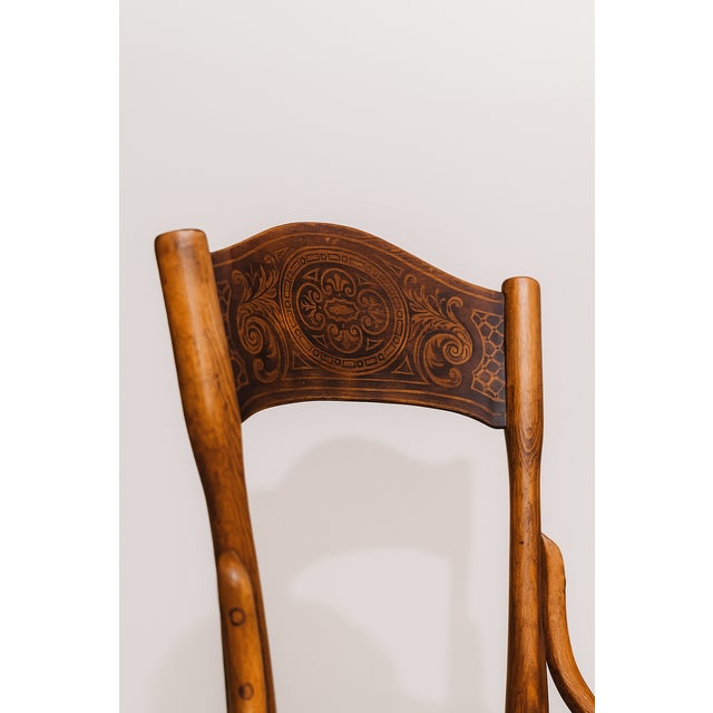 A superb set of four bistro chairs by jacob & josef kohn, true examples of early 20th-century viennese design. Crafted...