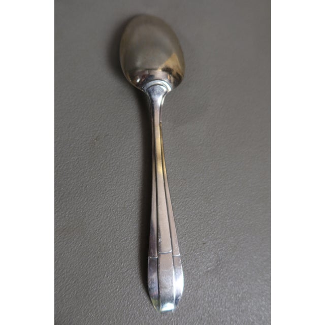Metal Art Deco Style Silver-Plated Metal Cutlery Service, 1930s, Set of 99 For Sale - Image 7 of 9