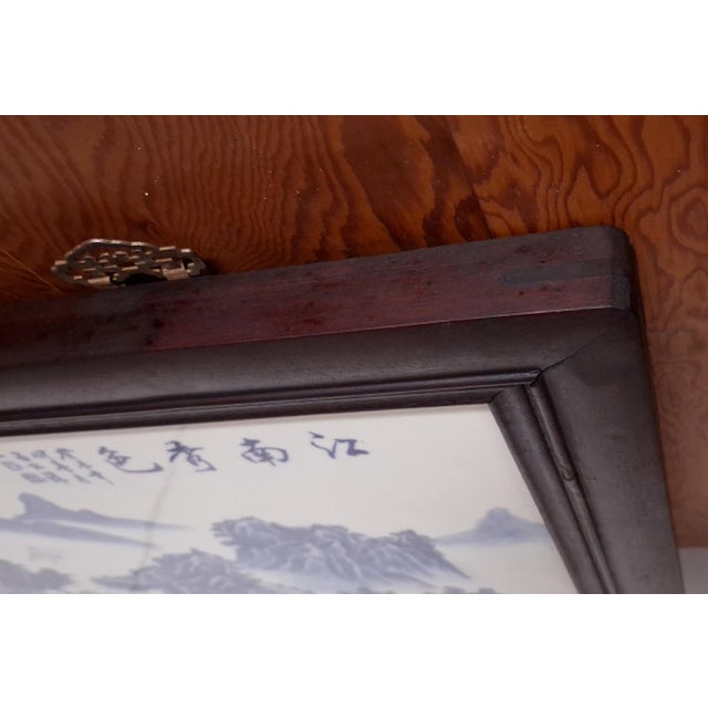 1940s 1940s Chinese Porcelain Jiangnan Scenery Plaque For Sale - Image 5 of 6