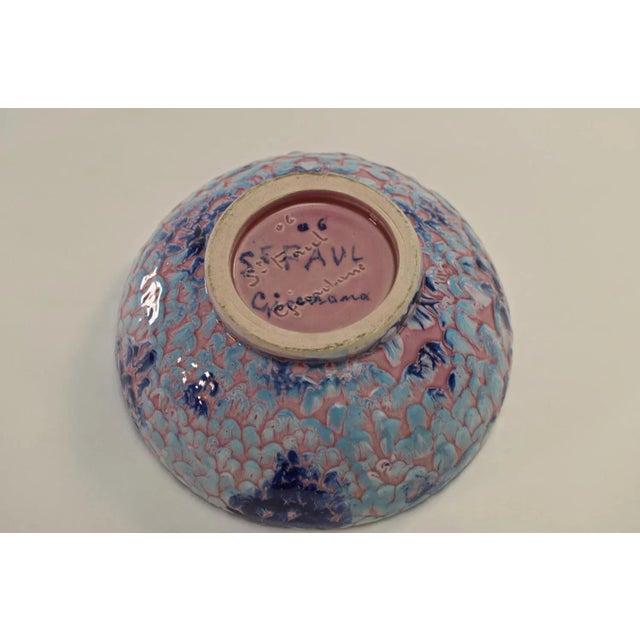 1960s Polychrome Ceramic Bowl by Giordano, 1960s For Sale - Image 5 of 11