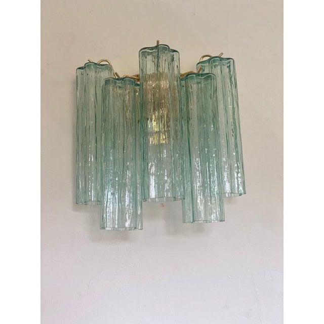 Italian Wall Light in Green Tronchi Murano Glass by Simoeng For Sale - Image 6 of 14
