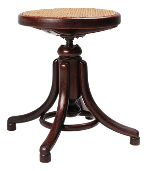 Austrian Piano Stool in Beech and Bentwood by Michael Thonet for Thonet, 1890s