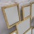 Metal Gold Leaf Mirror in the style of Marc Du Plantier For Sale - Image 9 of 10