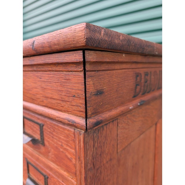 Antique Belding Bros. & Co. Oak Silk Spool Mercantile Cabinet, Circa 1900 For Sale - Image 12 of 18