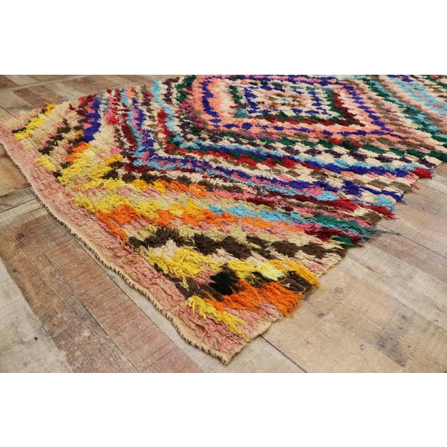 Textile Vintage Moroccan Azilal Rug - 05'00 x 08'06 For Sale - Image 7 of 9