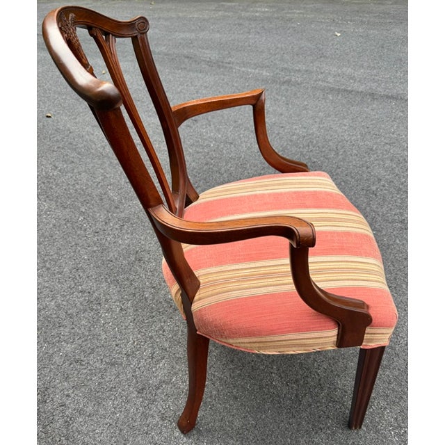 Nice Hepplewhite Style Mahogany Armchair For Sale In Boston - Image 6 of 10
