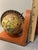 Vintage MCM Wood Rotating Globe Old World Map Bookends For Sale - Image 6 of 7