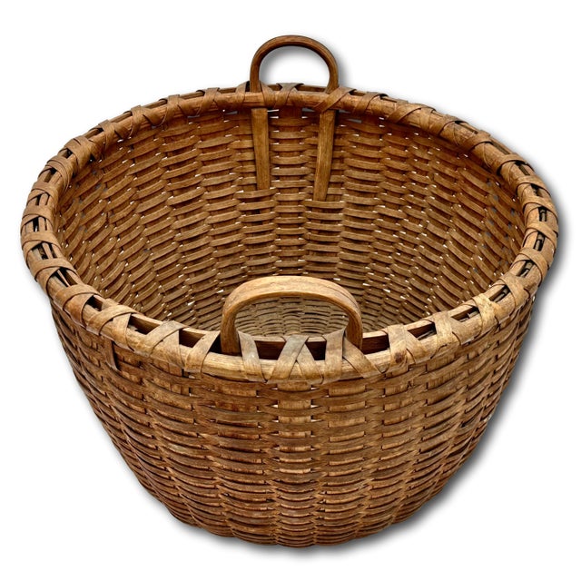 This Really is a Beautiful - Outstanding Example of an Authentic American Primitive - Maine Apple Farm Harvest Basket....