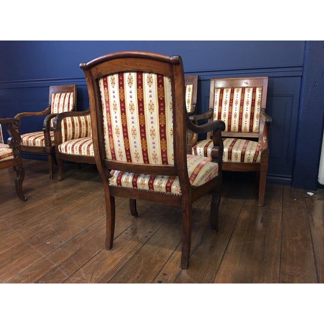 French 19th Century Vintage Empire Mahogany Salon - Set of 5 For Sale - Image 3 of 9