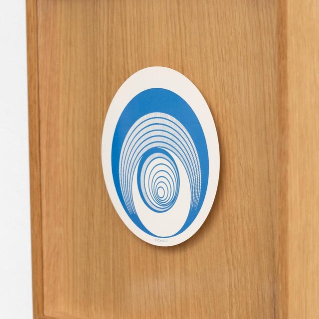Marcel Duchamp, Blue Escargot Rotorelief from Konig Series 133, 1987, Wood For Sale - Image 9 of 13