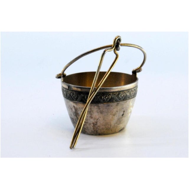 Metal Silver Tea Strainer with Rim and Hinged Handle For Sale - Image 7 of 9