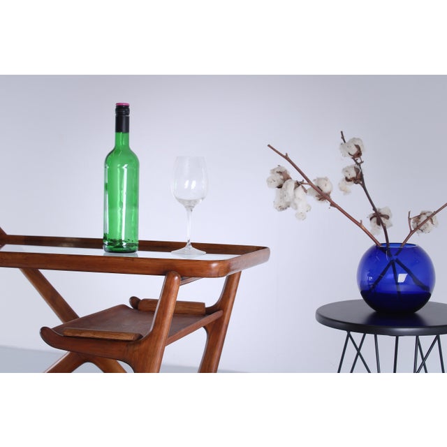 Italian Style Serving Trolley in Walnut by Cesare Lacca for Cassina, 1960s For Sale - Image 12 of 18