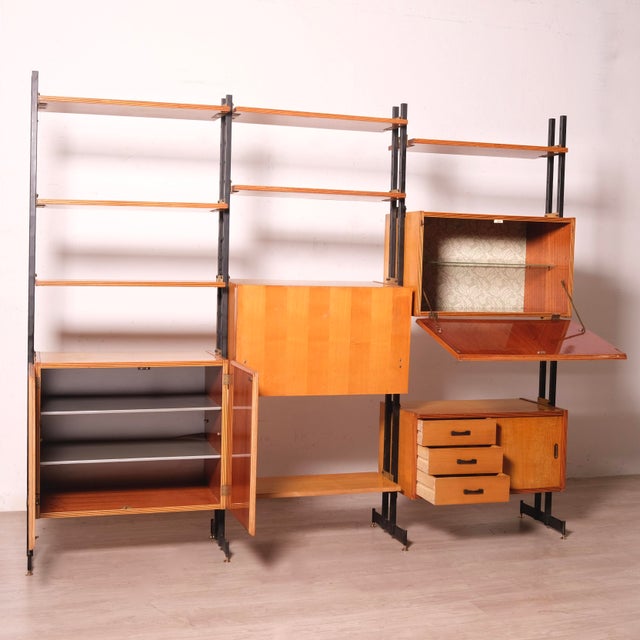 Vintage Freestanding Bookcase, Italy, 1960s For Sale - Image 3 of 18