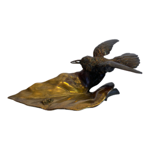 French Art Deco Bronze Hummingbird Vide-Poche Attributed to Louis-Albert Carvin