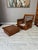 Vintage Cane Chair and Ottoman Set For Sale - Image 12 of 12