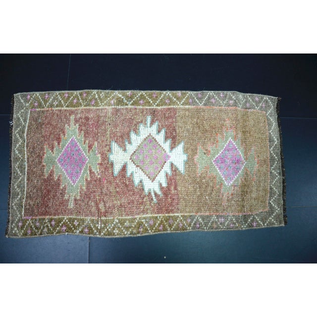 Tribal Vintage Turkish Area Rug For Sale - Image 3 of 6