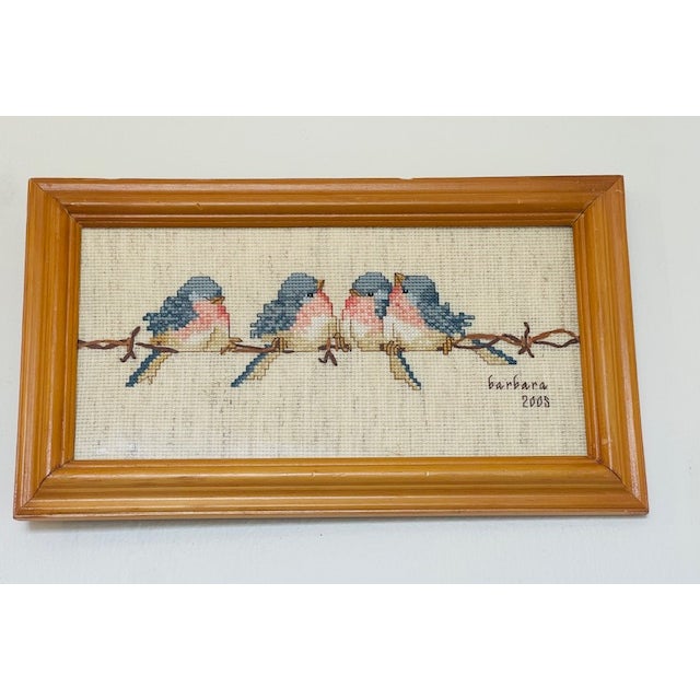 Needlepoint, Fanciful Birds, Vintage For Sale - Image 11 of 11