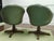 1970s Custom Midcentury Avocado Green Vinyl Chairs - a Pair For Sale - Image 4 of 8