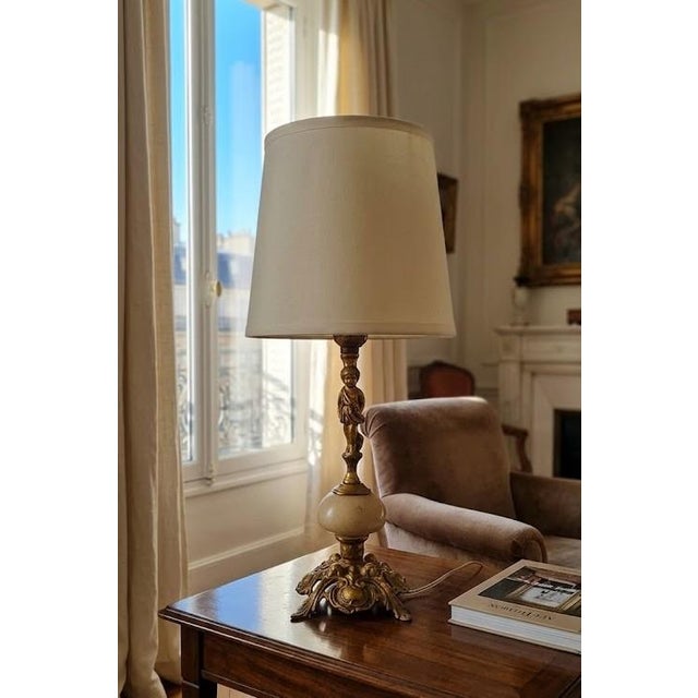 Bronze 1940s Italian Neoclassical-Style Bronze Lamp (Circa 1920–1950) For Sale - Image 8 of 15