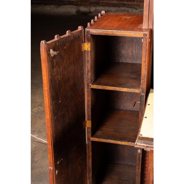 Wood 1920s Monumental Art Deco Cathedral Form Secretary Desk For Sale - Image 7 of 12