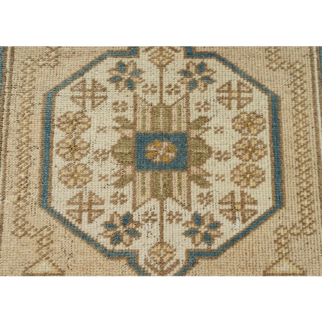 Early 21st Century Turkish Mini Rug Oriental Hand Knotted Vintage Rug 1'9" x 3'1" #21139 For Sale - Image 5 of 8