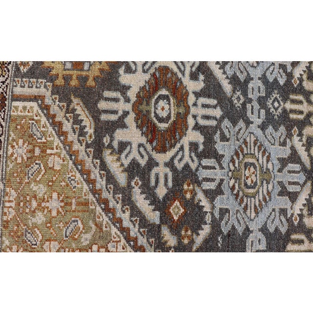 Antique Persian Malayer Gallery Rug With Medallion and Rosette Design For Sale - Image 13 of 15