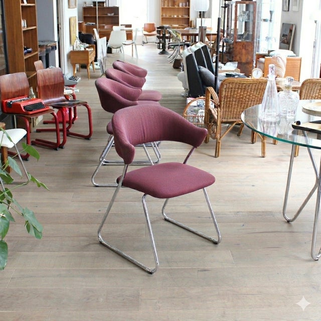 Padded Chairs, 1970s, Set of 4 For Sale - Image 13 of 14
