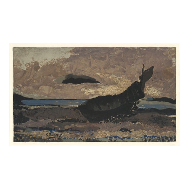 1955 Braque Lithograph La Barque échouée, Varengeville For Sale