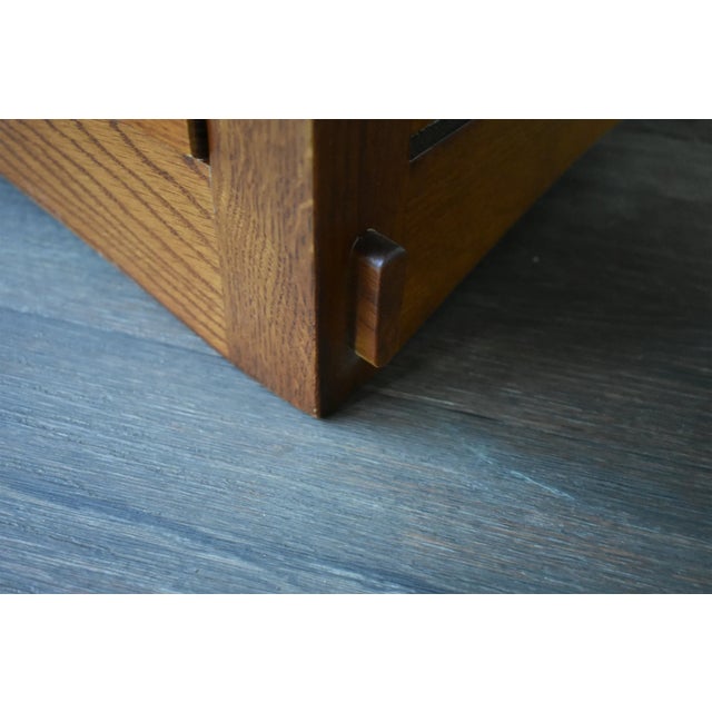 2020s Crafters and Weavers Mission Crofter 3 Drawer Nightstand in Michael's Cherry For Sale - Image 5 of 12