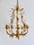 French Gilt and Silvered Tole Leaf 5-Light Chandelier, 1960s For Sale - Image 16 of 16