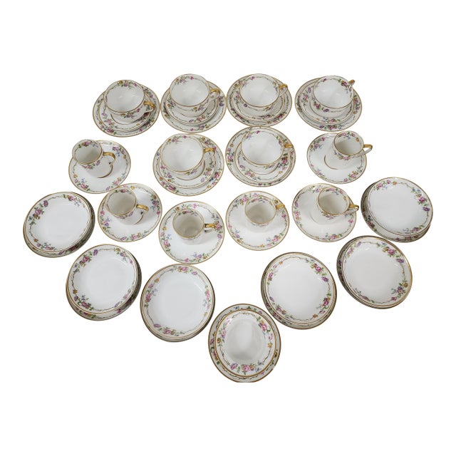 1950s Limoges Tea and Coffee Set. c.h. Field Haviland - 44 Pieces For Sale