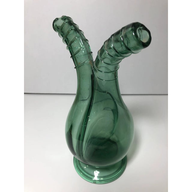 Glass Antique Late 19th Century Green Glass Bottles/Vases - Set of 3 For Sale - Image 7 of 8
